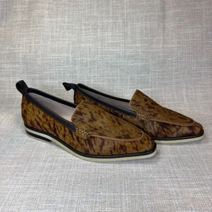 NEW Louise Et Cie Pointed Toe cow hair loafers size 6.5 (37) slip on shoes flats